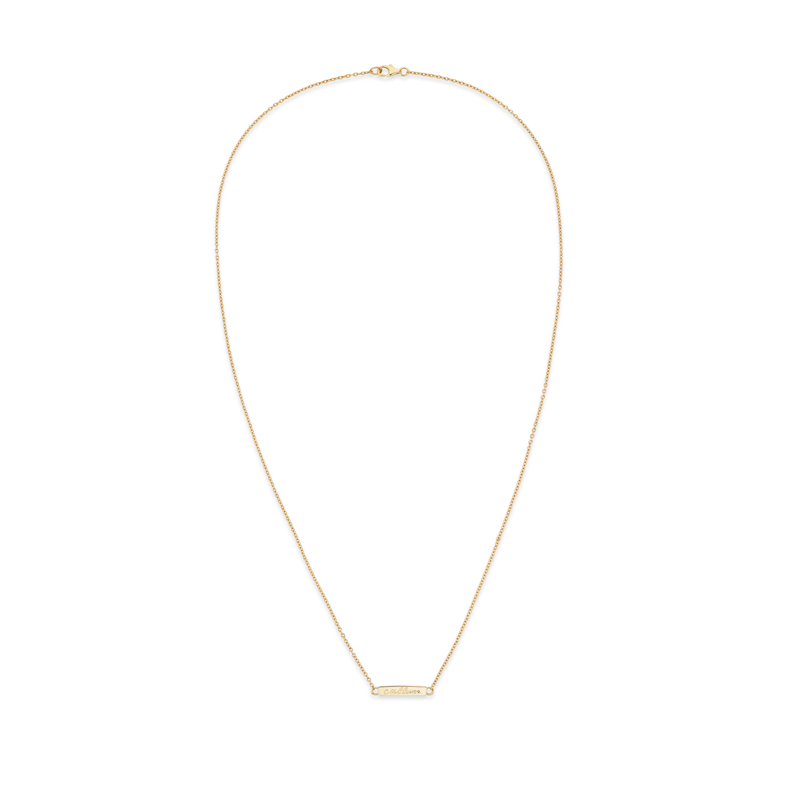 14k gold nameplate necklace