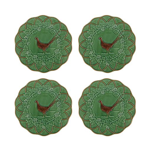 Woods Snack Plate Pheasant, Set of 4