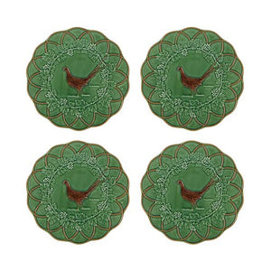 Woods Snack Plate Pheasant, Set of 4