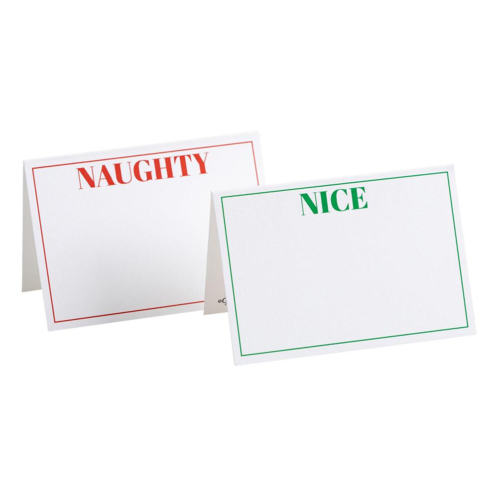 Naughty or Nice Reversible Place Cards, Set of 8