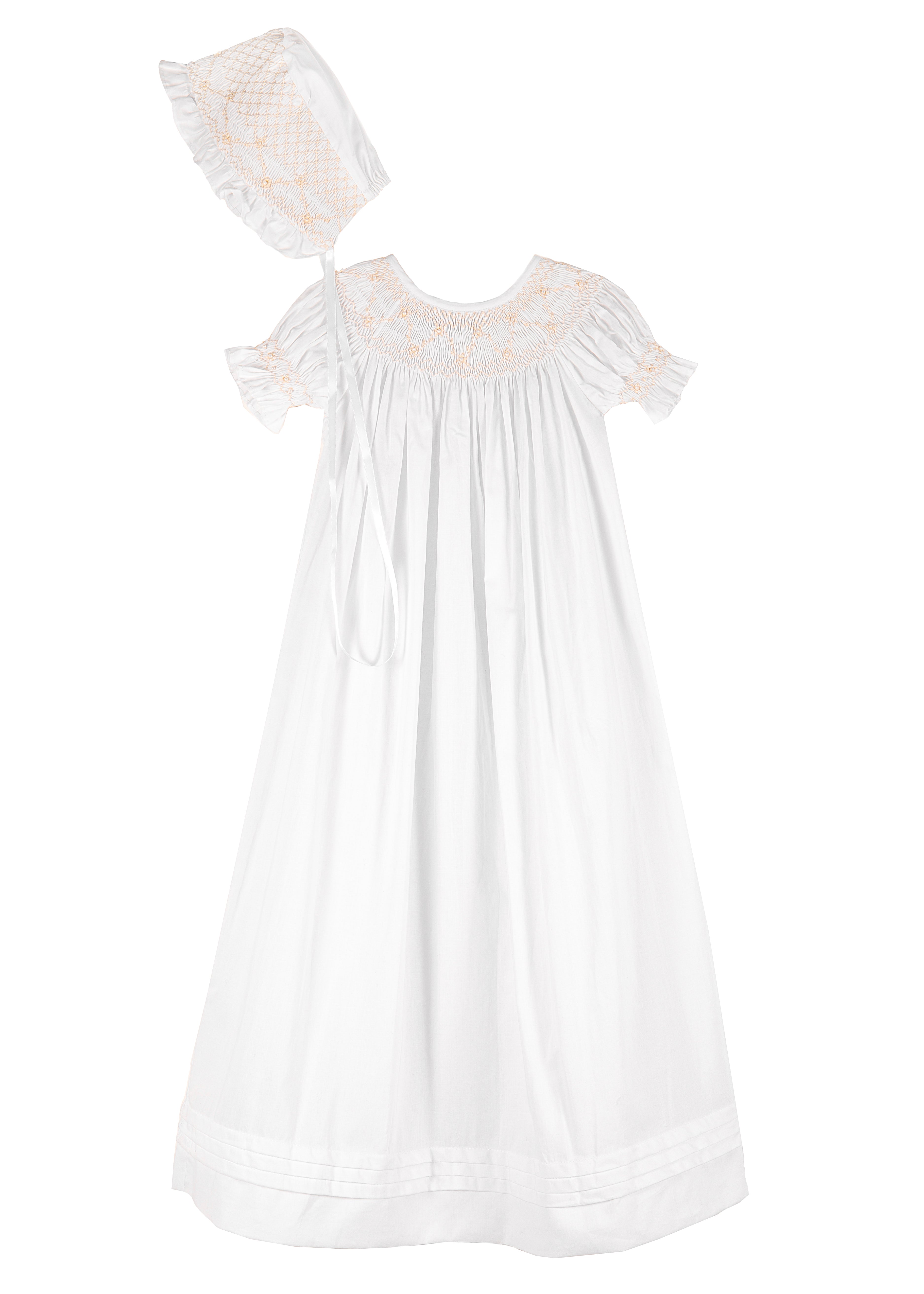 Elizabeth Smocked Christening Gown