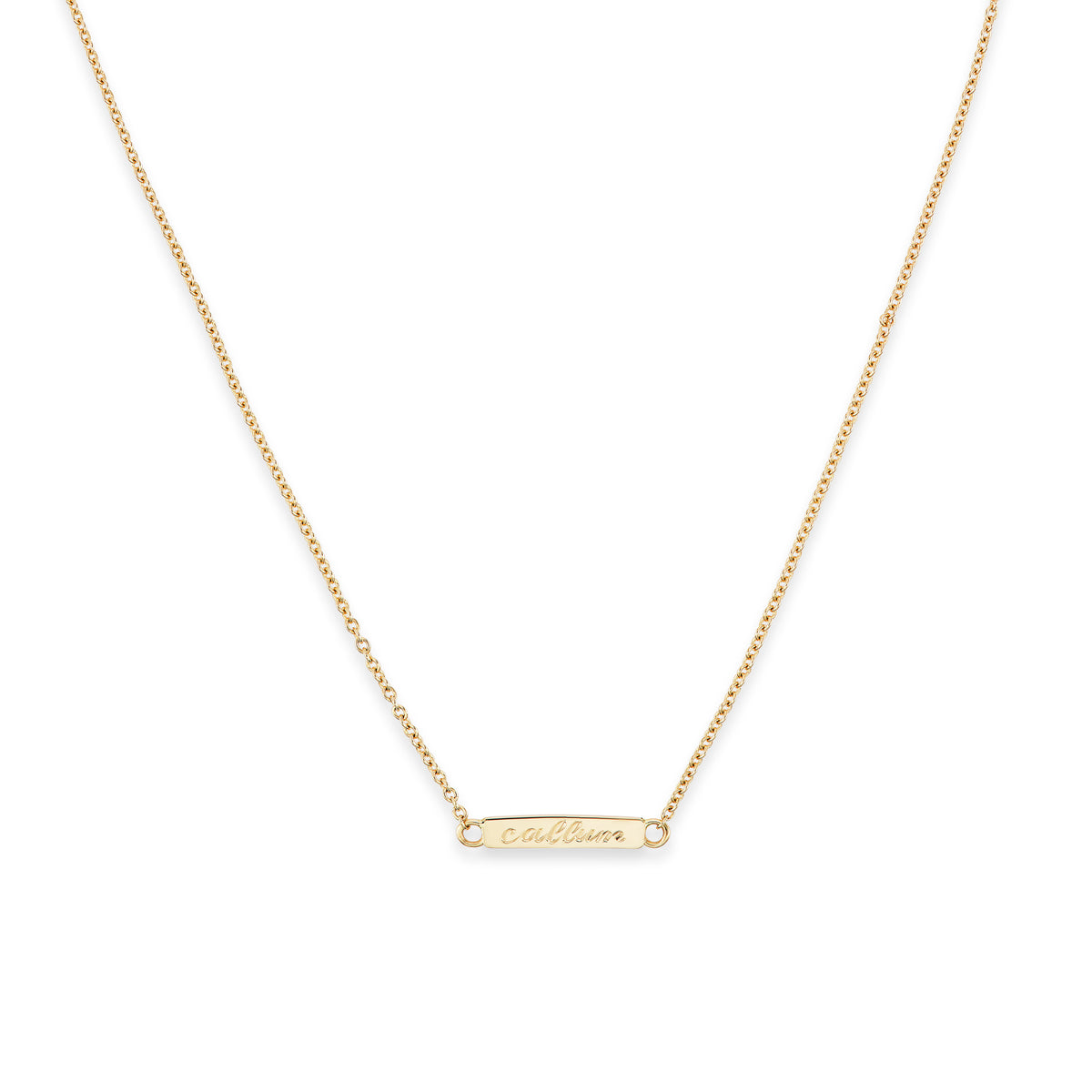 14k gold nameplate necklace