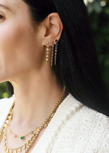 Blue Sapphire Fringe Earrings