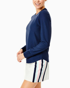 Palmetto Long Sleeve Top in Navy