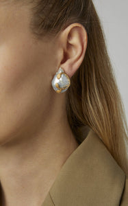 Hedera Pearl Clip Earrings