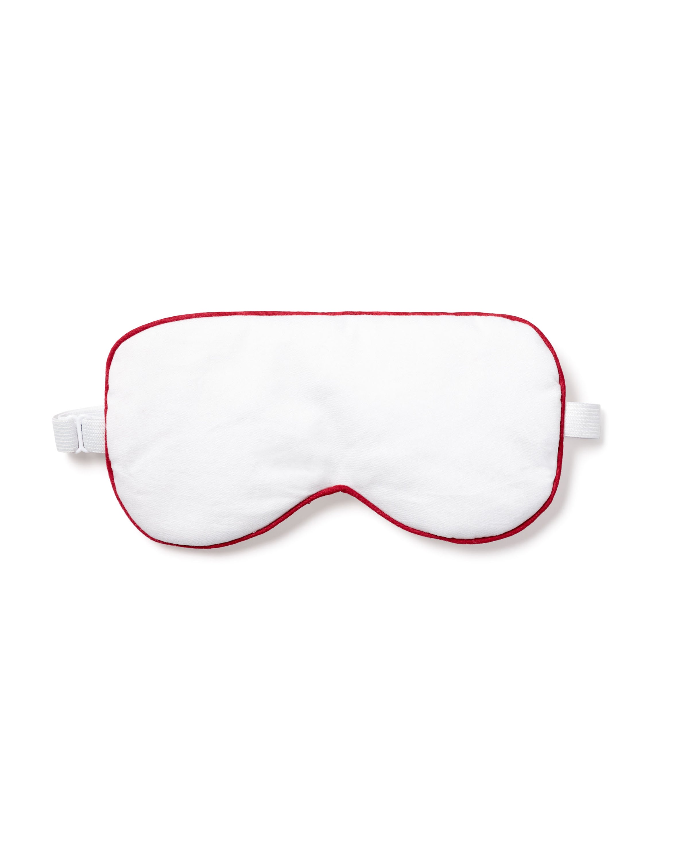 Adult White Eye Mask with Red Piping