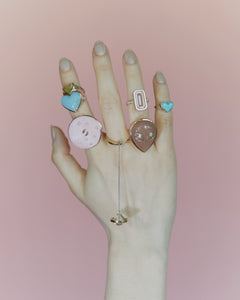 Love Lollipop Pinky in Yellow Gold & Turquoise