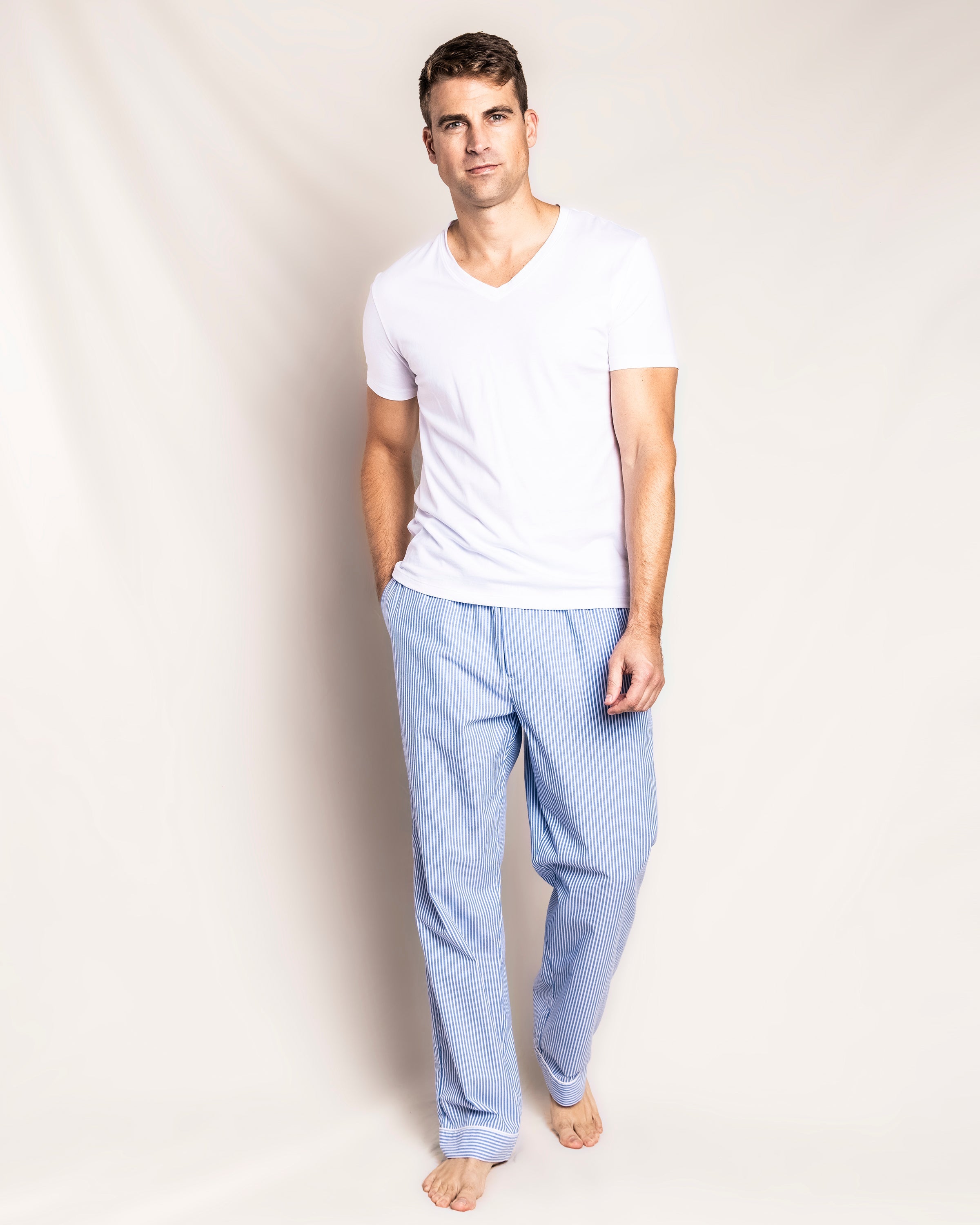 Men’s French Blue Seersucker Pants