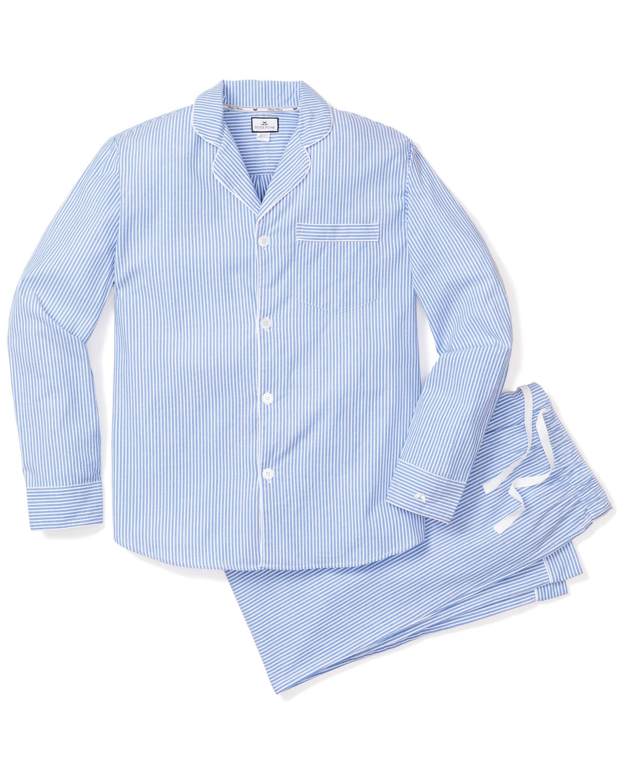 Men’s French Blue Seersucker Pajama Set