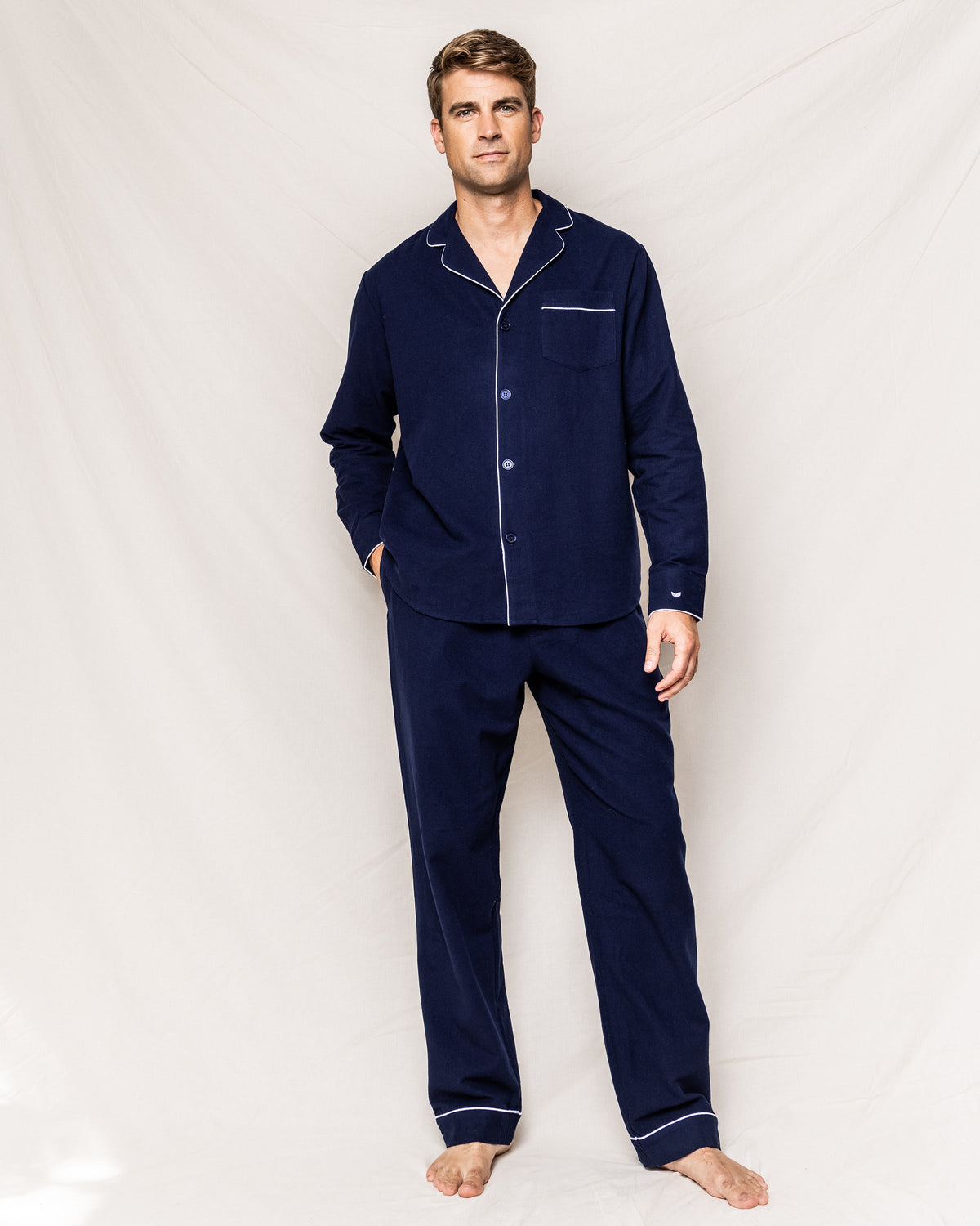 Men’s Navy Classic Flannel Pajama Set