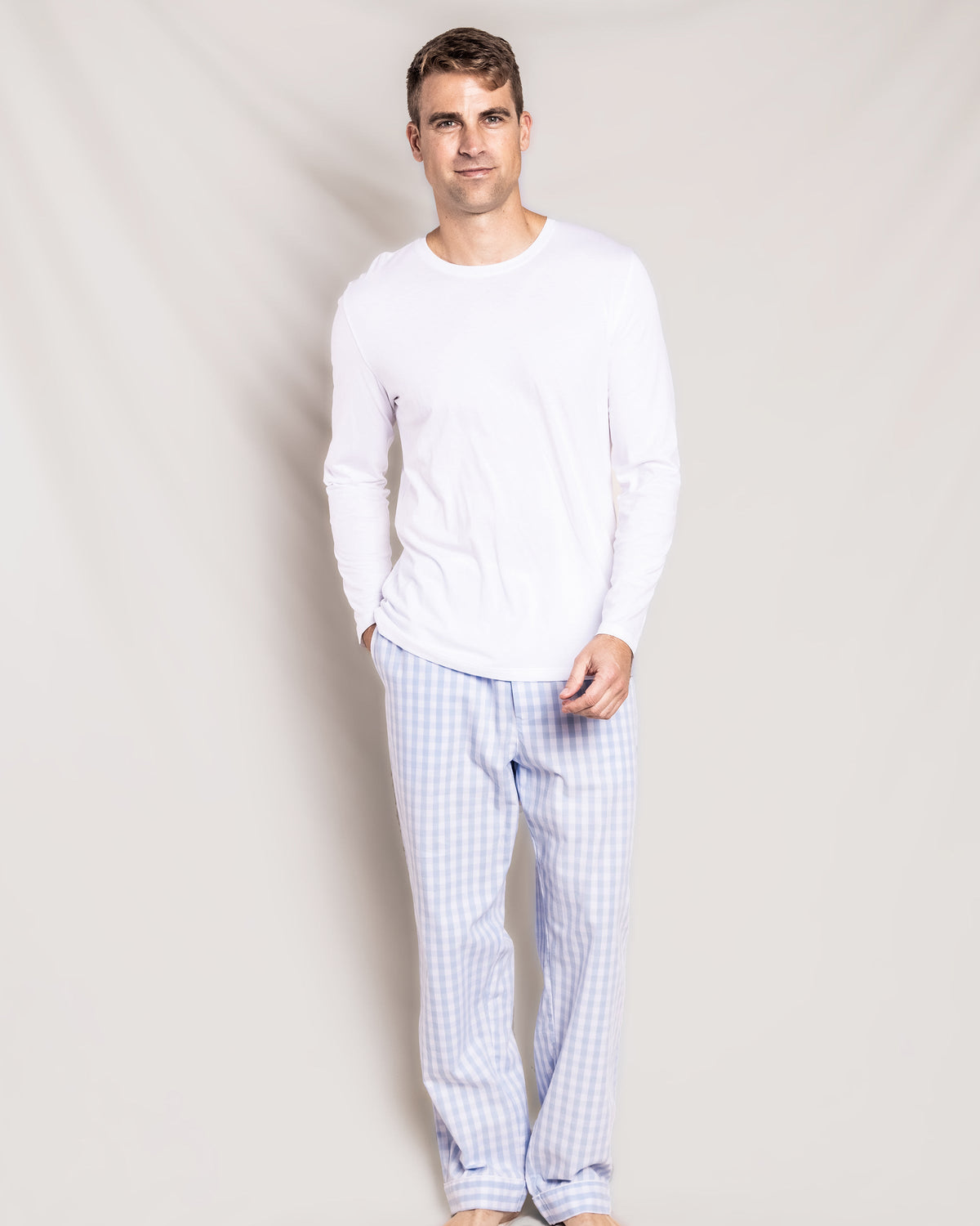 Men’s Light Blue Gingham Pants