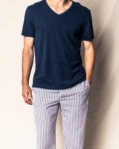 Men’s Navy French Ticking Pants