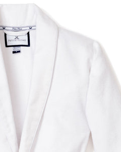 Men’s White Flannel Robe