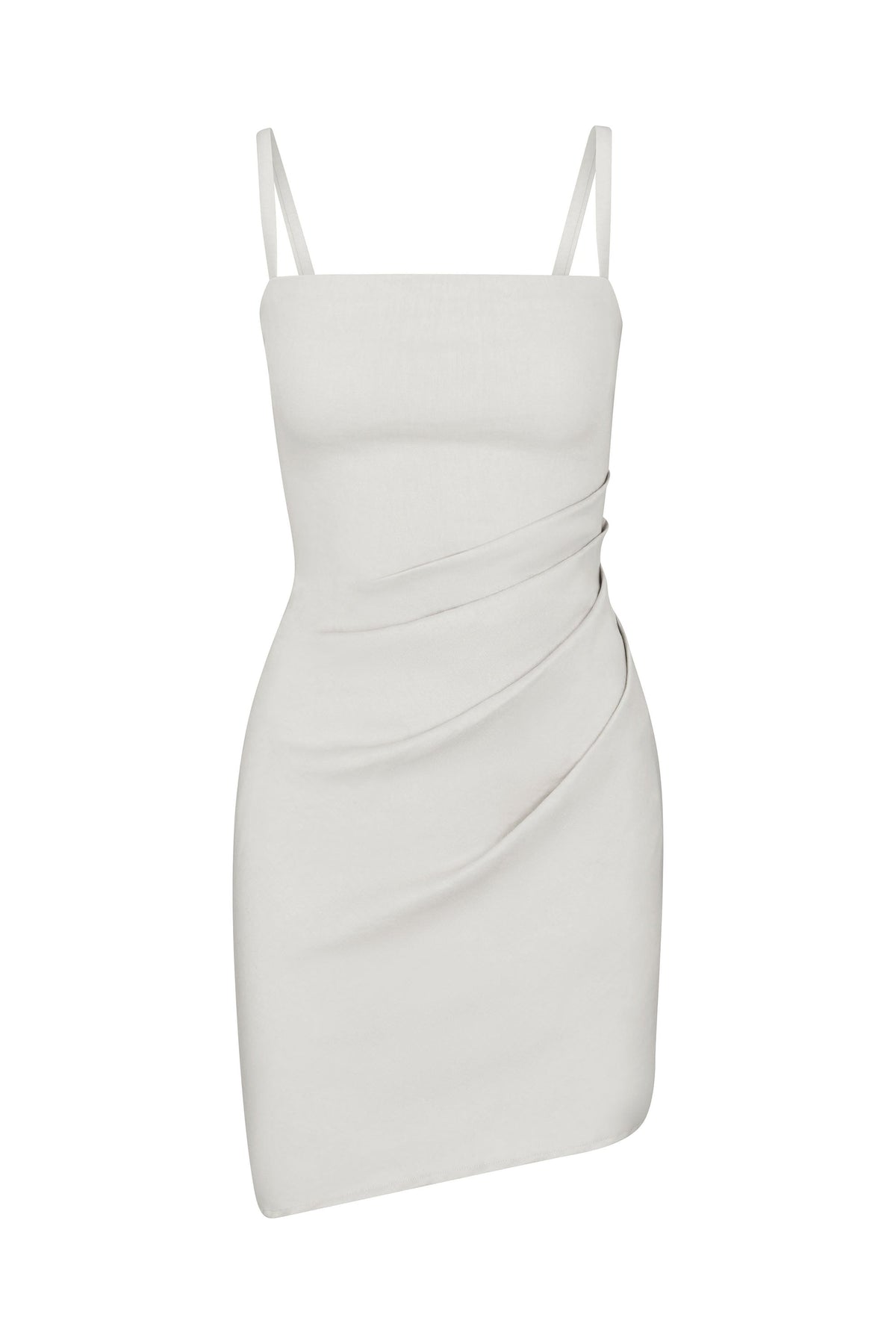 The Nadege Asymmetric Draped Mini Dress