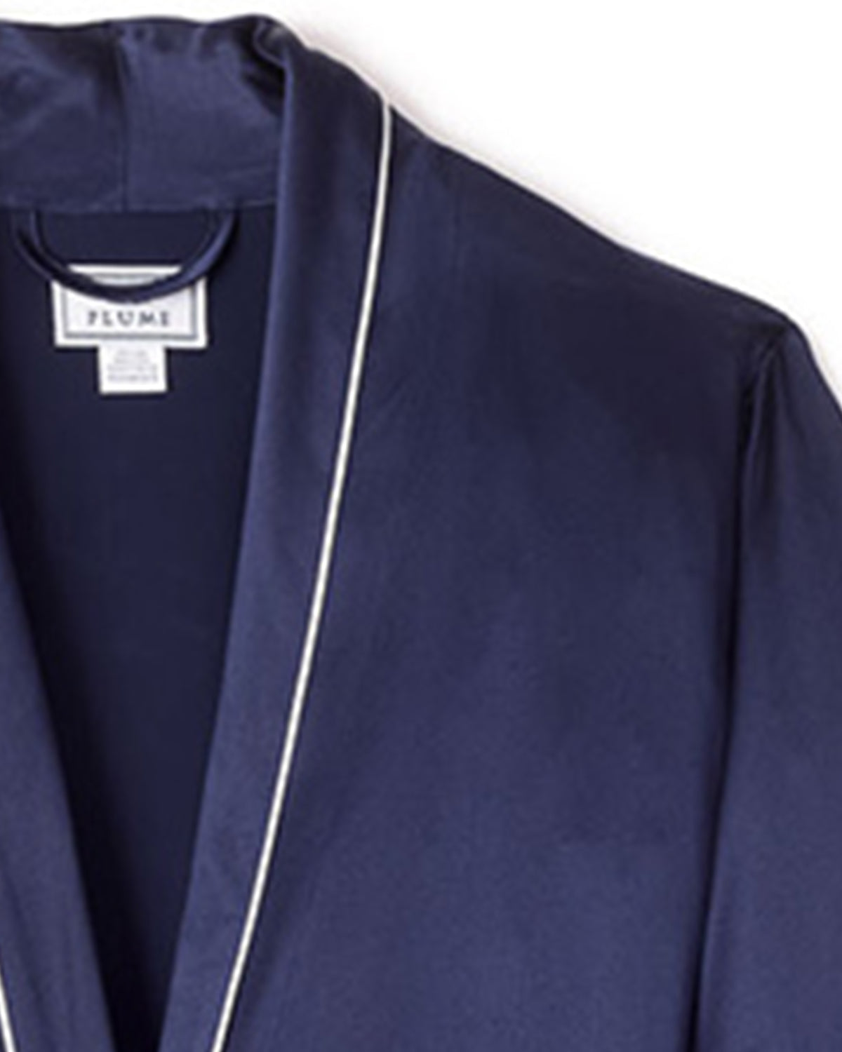 Women’s Navy Silk Long Robe