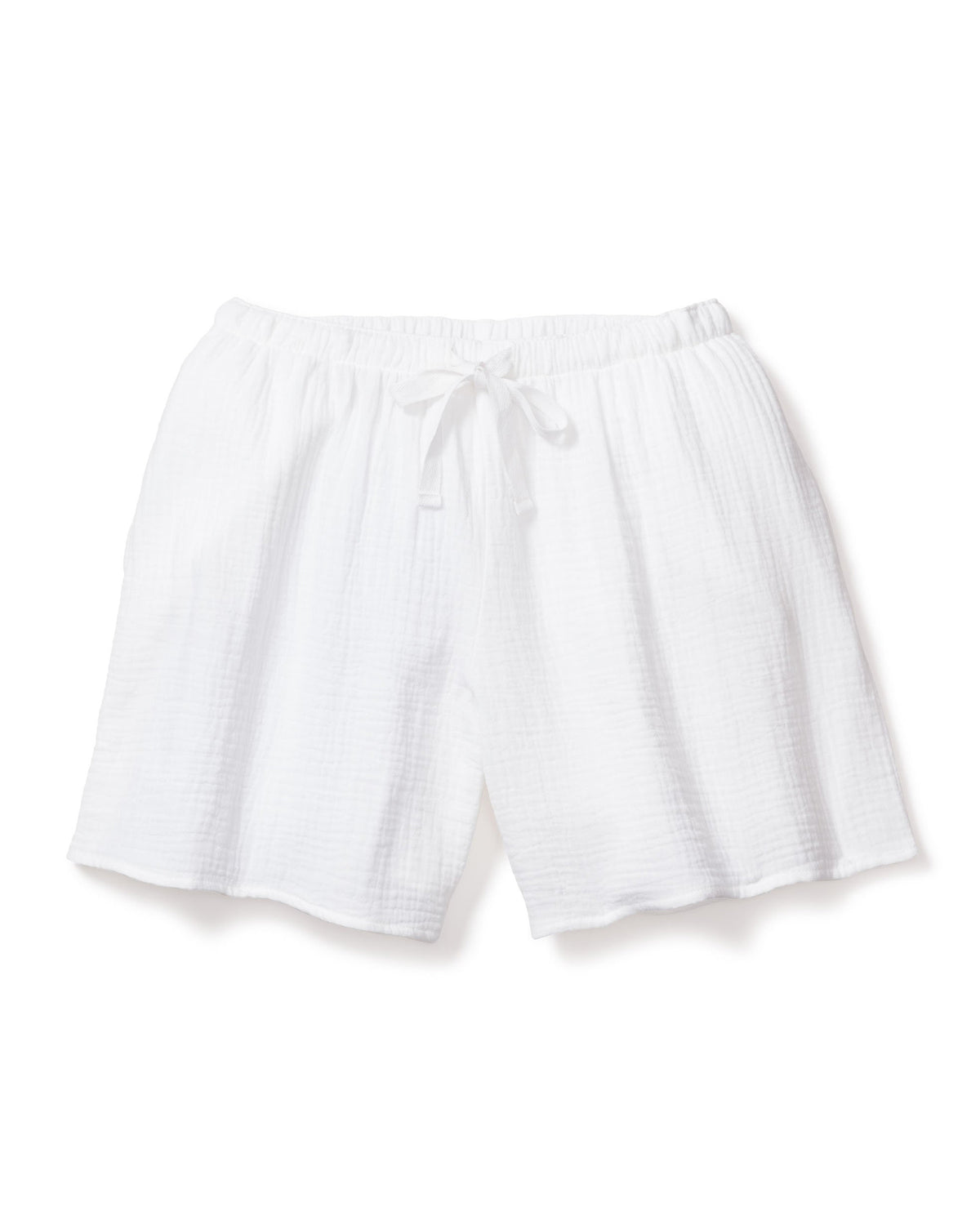 Women’s White Gauze Drawstring Shorts