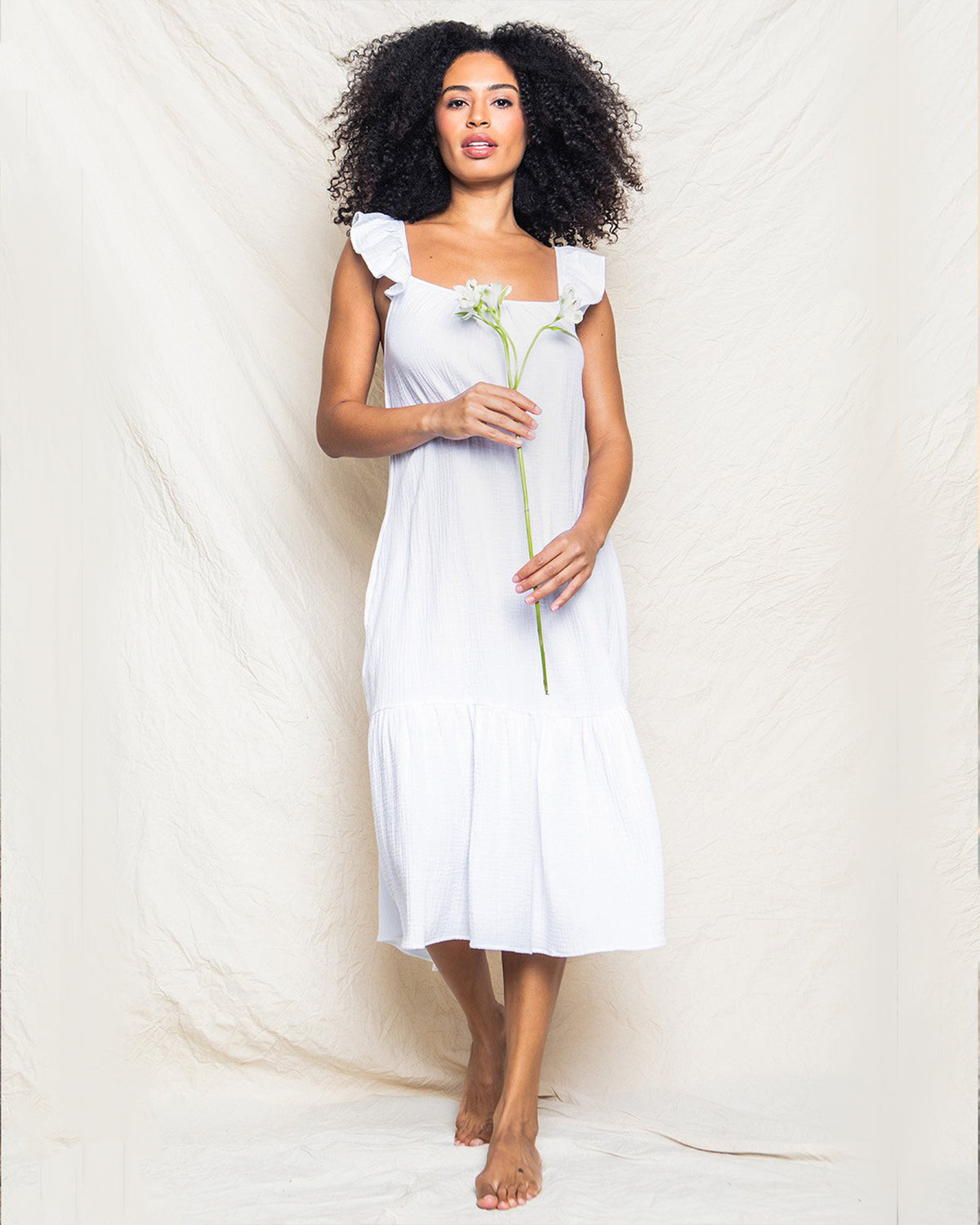 Women’s White Gauze Celeste Sun Dress