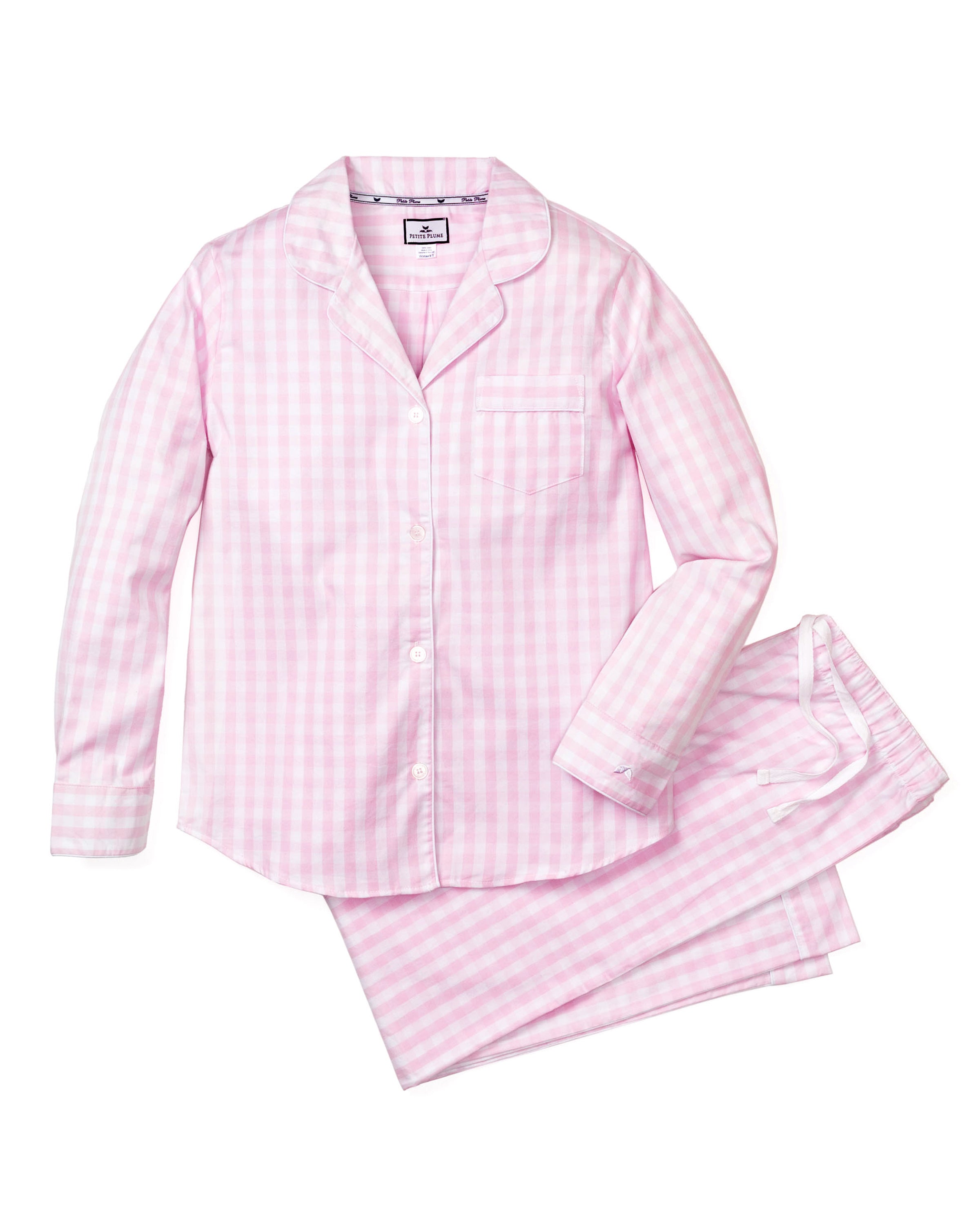 Women’s Pink Gingham Pajama Set