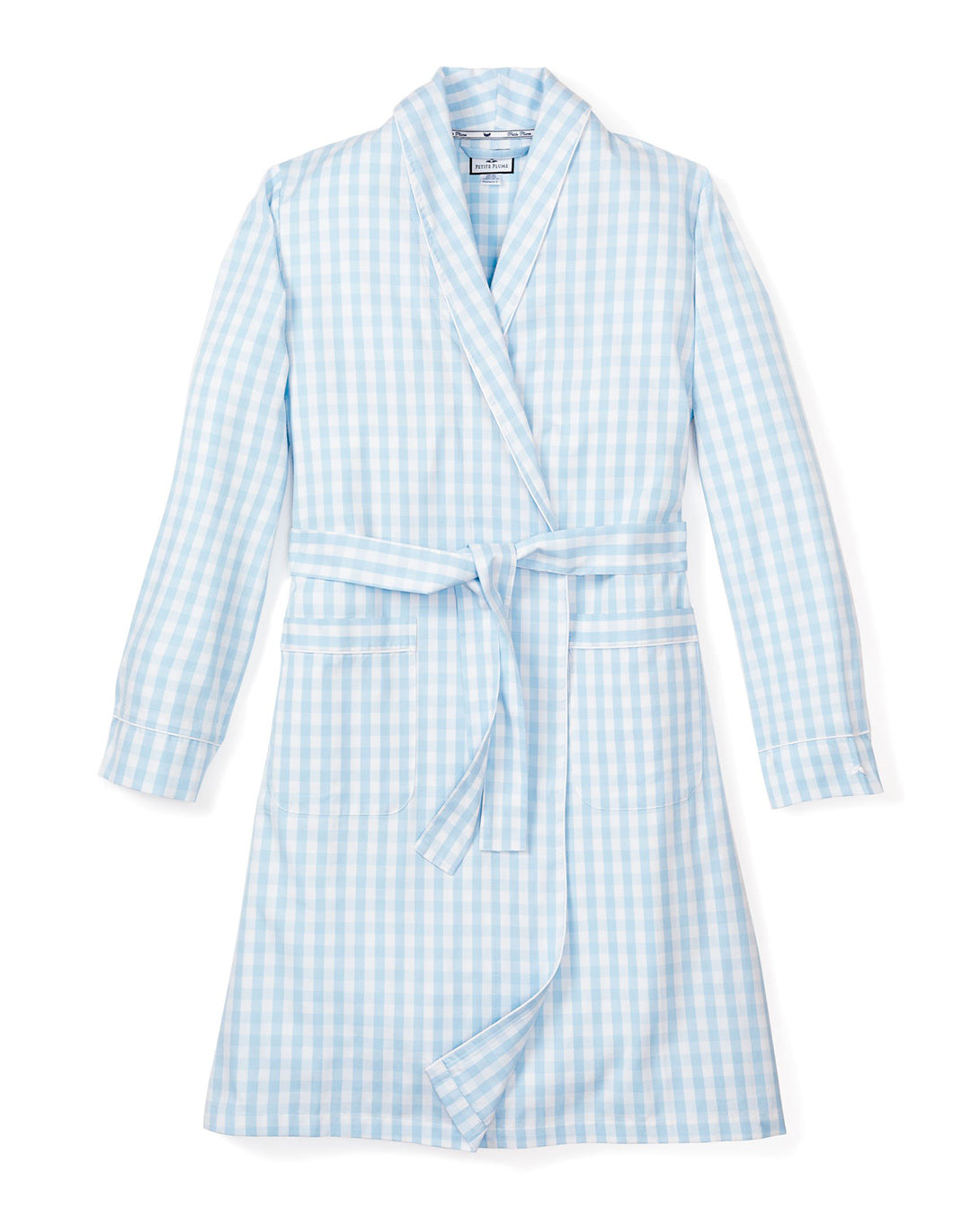 Women’s Light Blue Gingham Robe