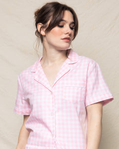 Women’s Pink Gingham Short Set