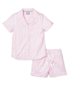 Women’s Pink Gingham Short Set