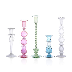 Issy Granger Coloured Glass Candlesticks