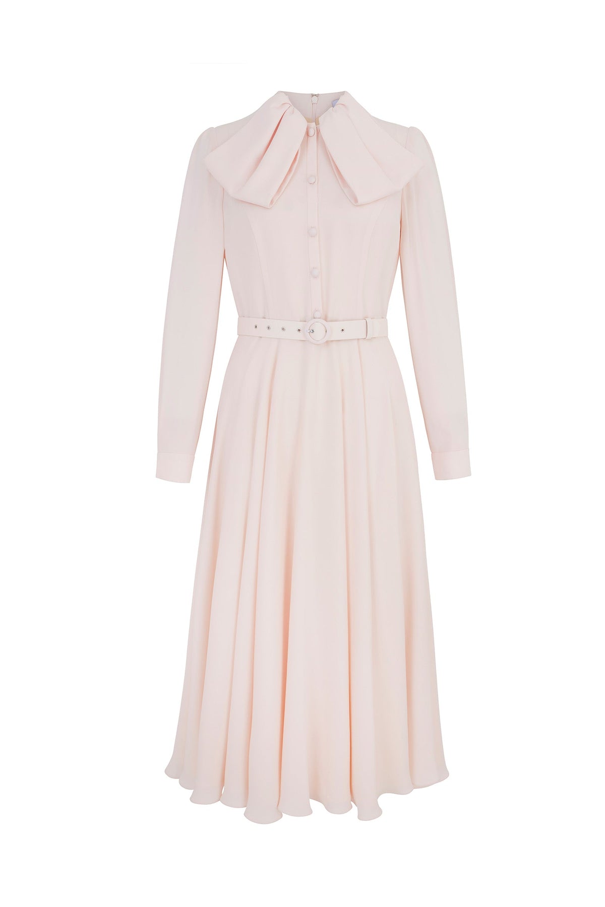 Allison Pure Dress in Peach Silk Crepe