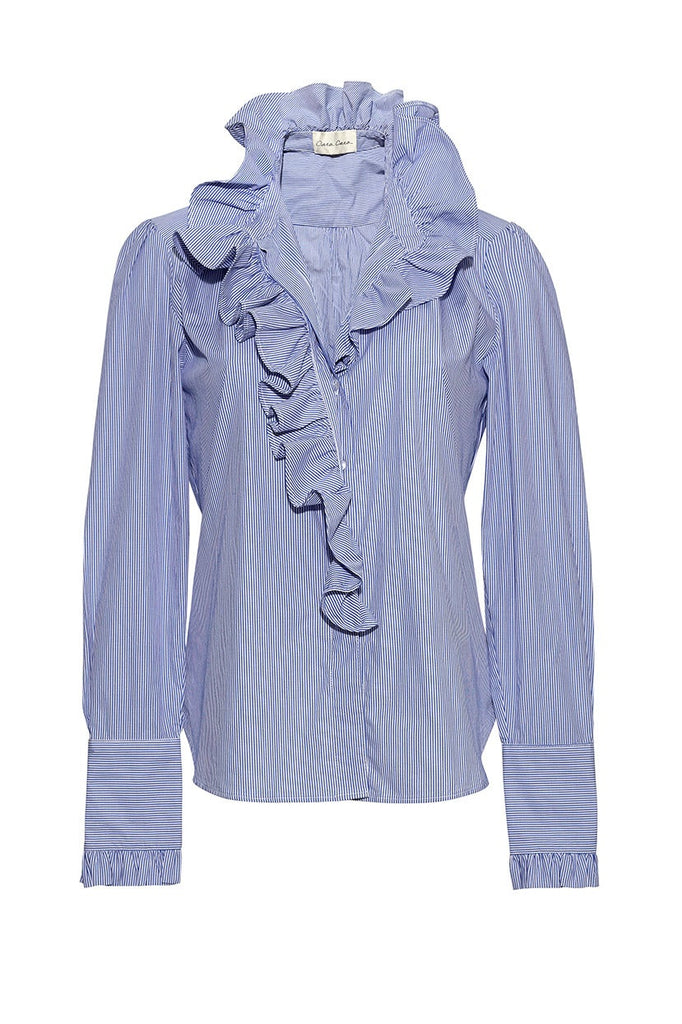 Anne Blouse in Stripe Blue