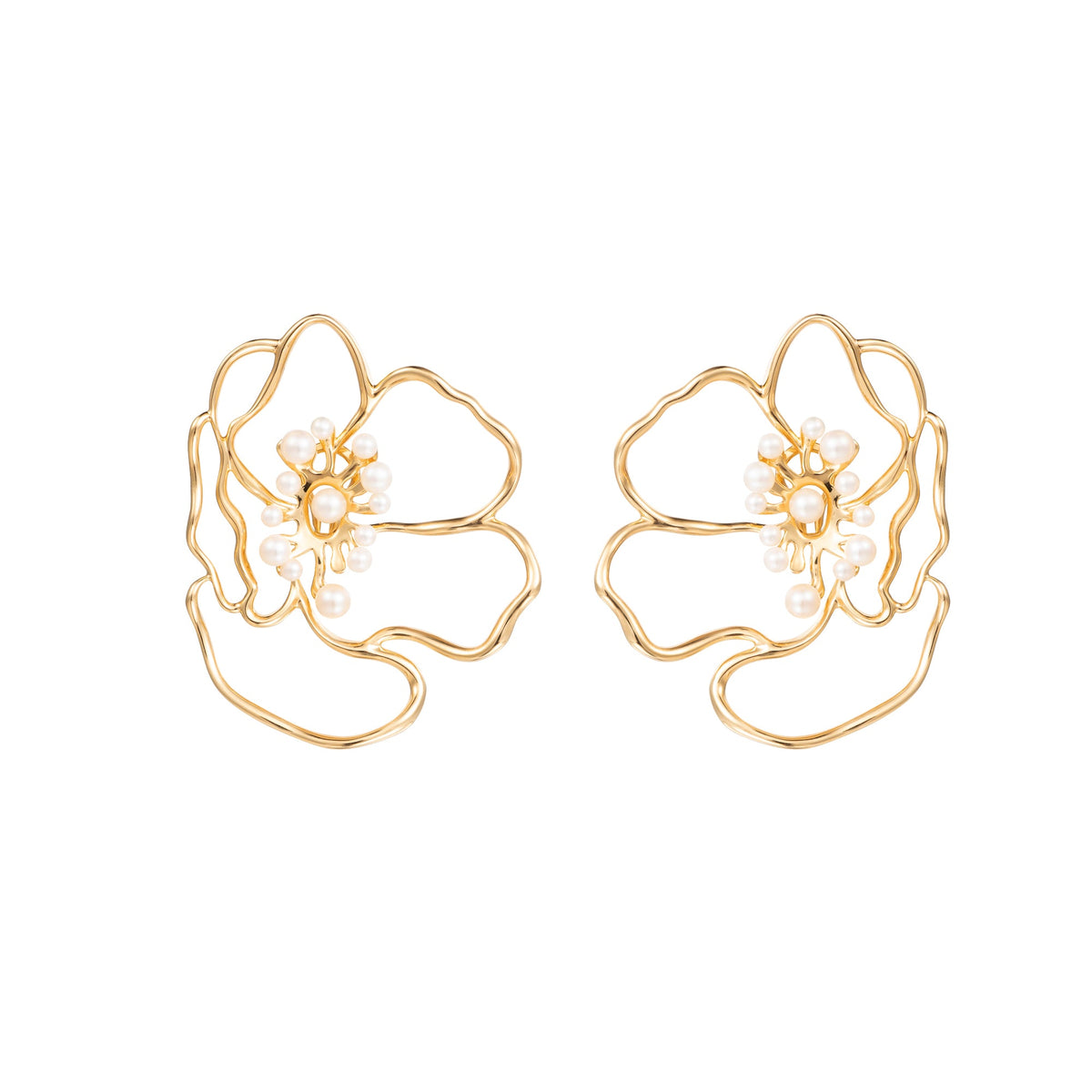 Pearl Anemone Earrings