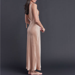 Ava Vintage Blush Silk Slip Dress