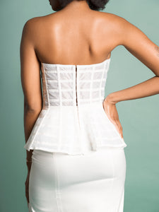 Mia Sheer Peplum Corset