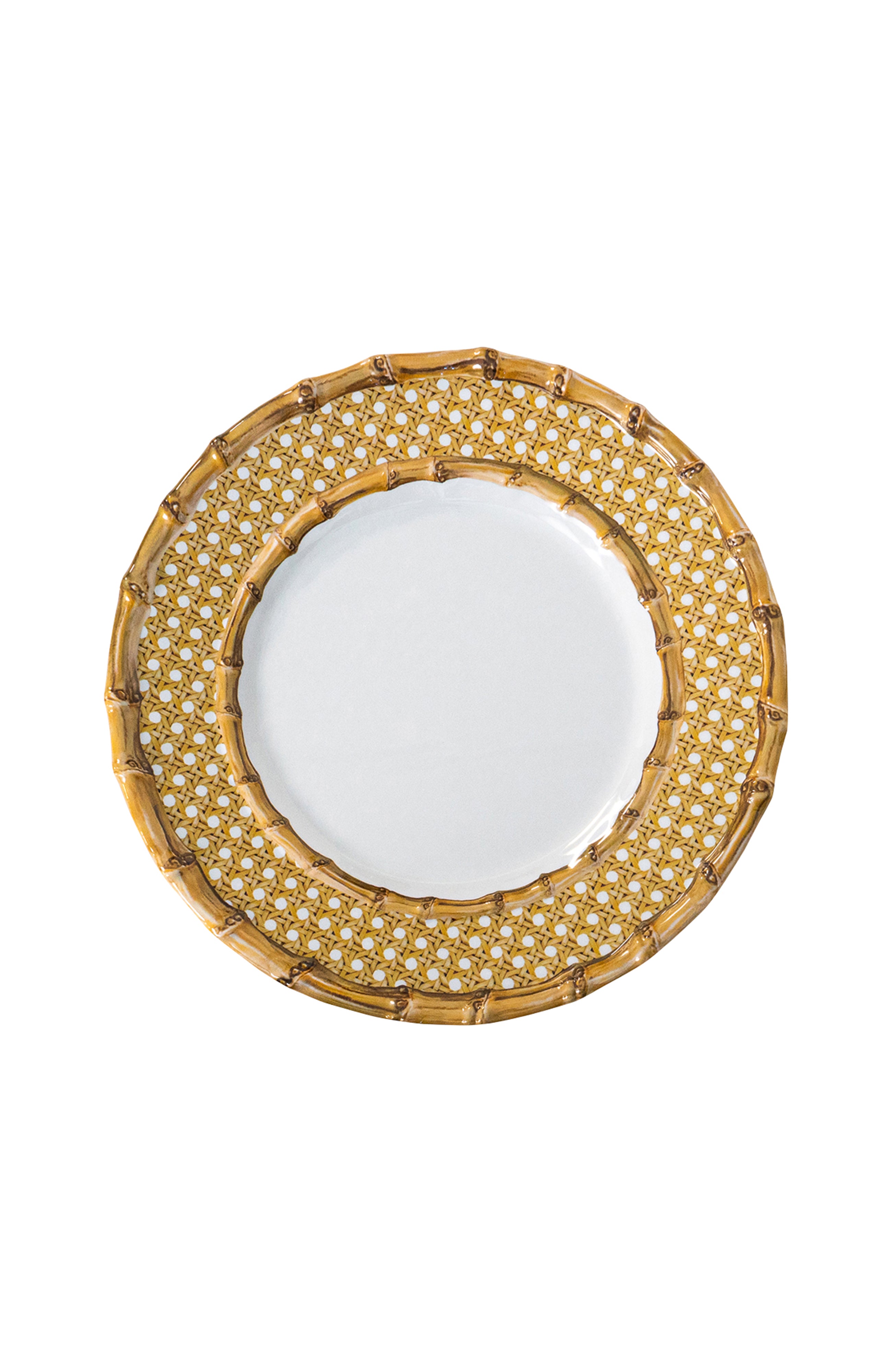 Bamboo Caning Melamine Dessert/Salad Plate