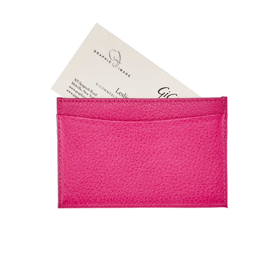 Slim Design Card Case in Goatskin Leather