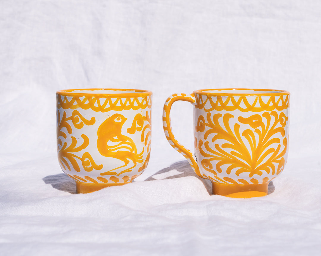 Casa Amarilla Mug with Hand-painted Designs