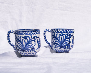 Casa Azul Mug with Hand-painted Designs