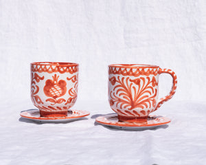 Casa Coral Mug with Hand-painted Designs