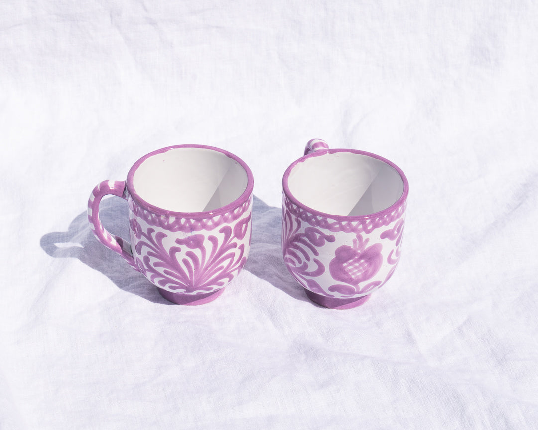 Casa Lila Mug with Hand-Painted Designs