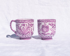 Casa Lila Mug with Hand-Painted Designs