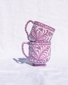 Casa Lila Mug with Hand-Painted Designs