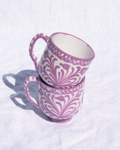 Casa Lila Mug with Hand-Painted Designs