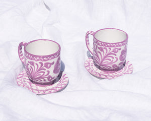 Casa Lila Mug with Hand-Painted Designs