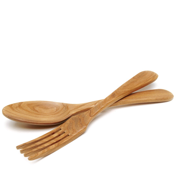 Parisian Olive Wood Salad Servers