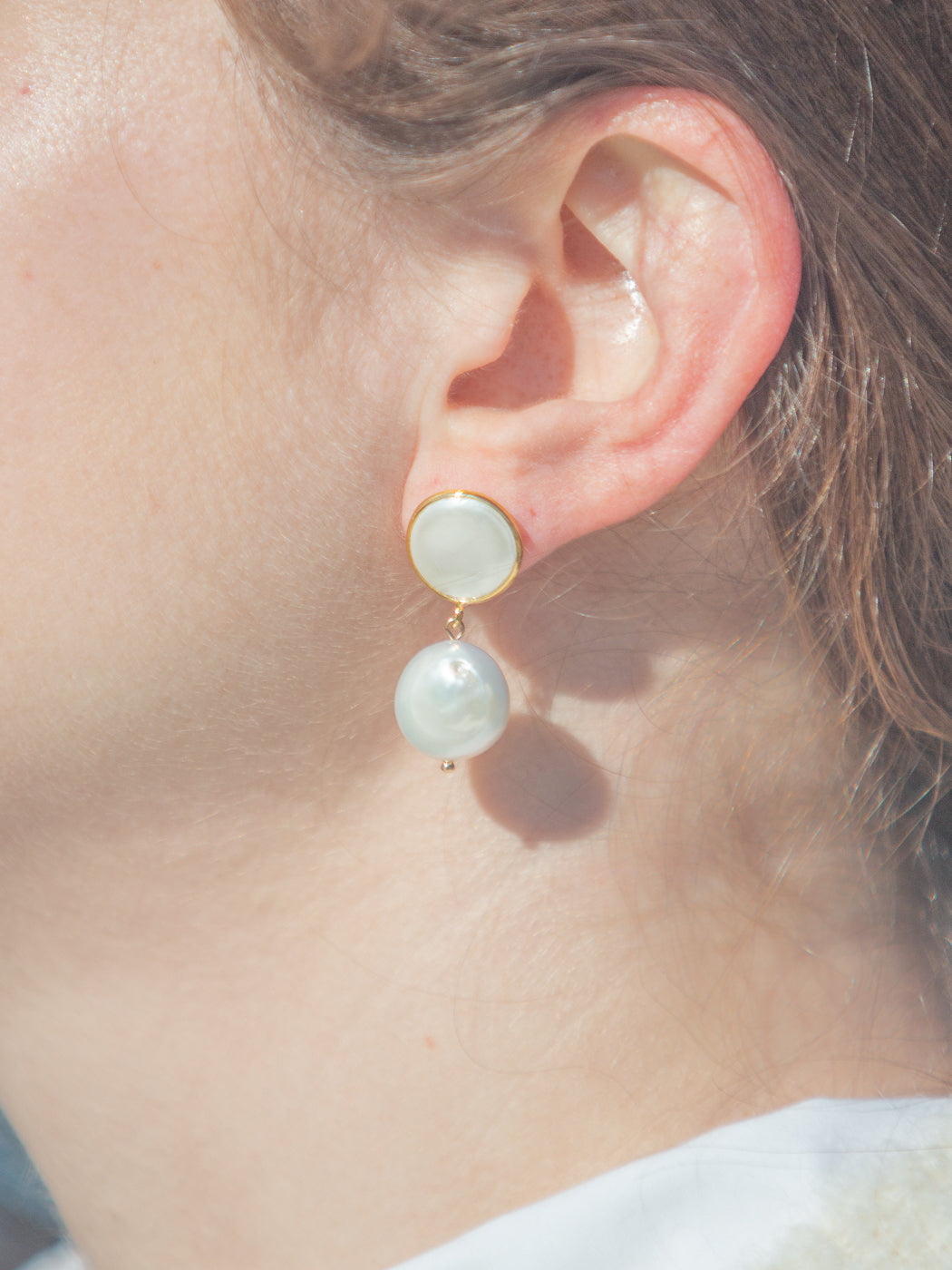 Billie Earrings in White