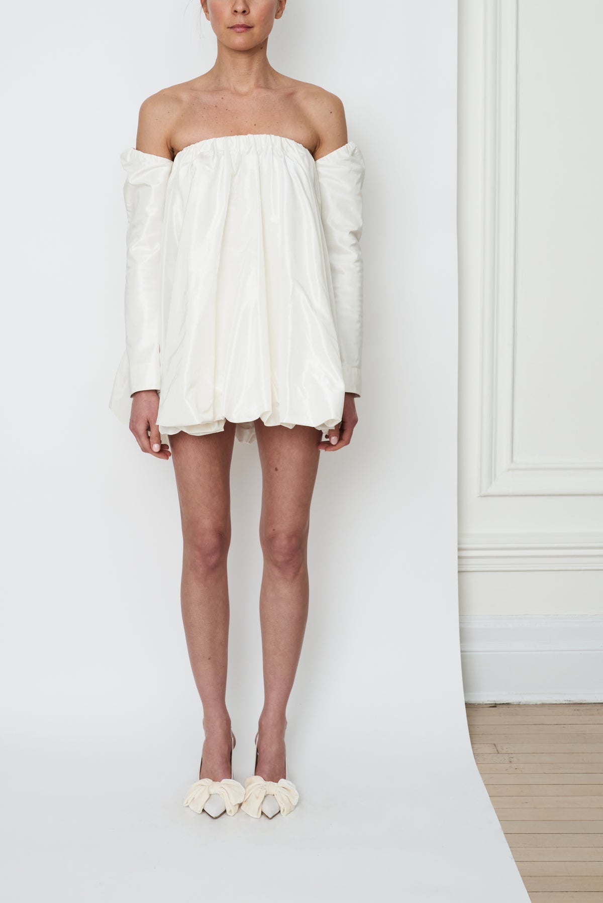 Billie Mini Dress in Alabaster