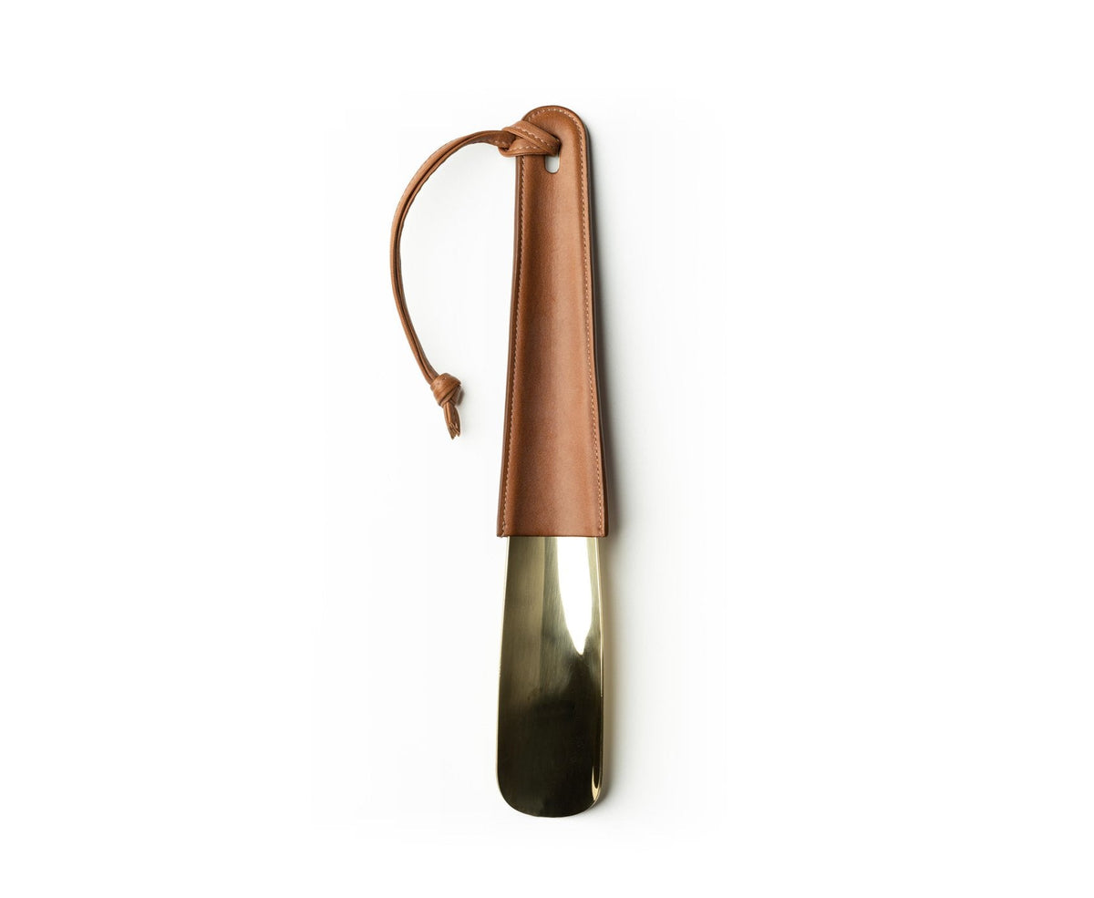 Brass-Tipped Shoehorn No. 239 | Chestnut Leather