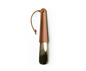 Brass-Tipped Shoehorn No. 239 | Chestnut Leather