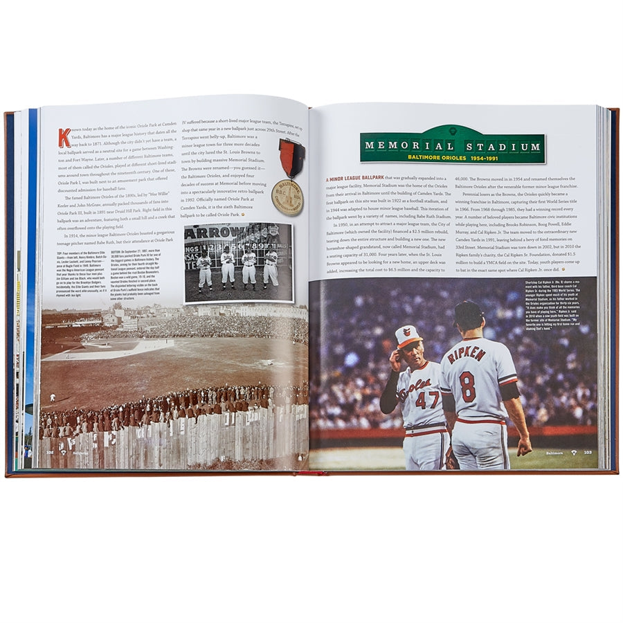 Ballparks Past and Present in Bonded Leather