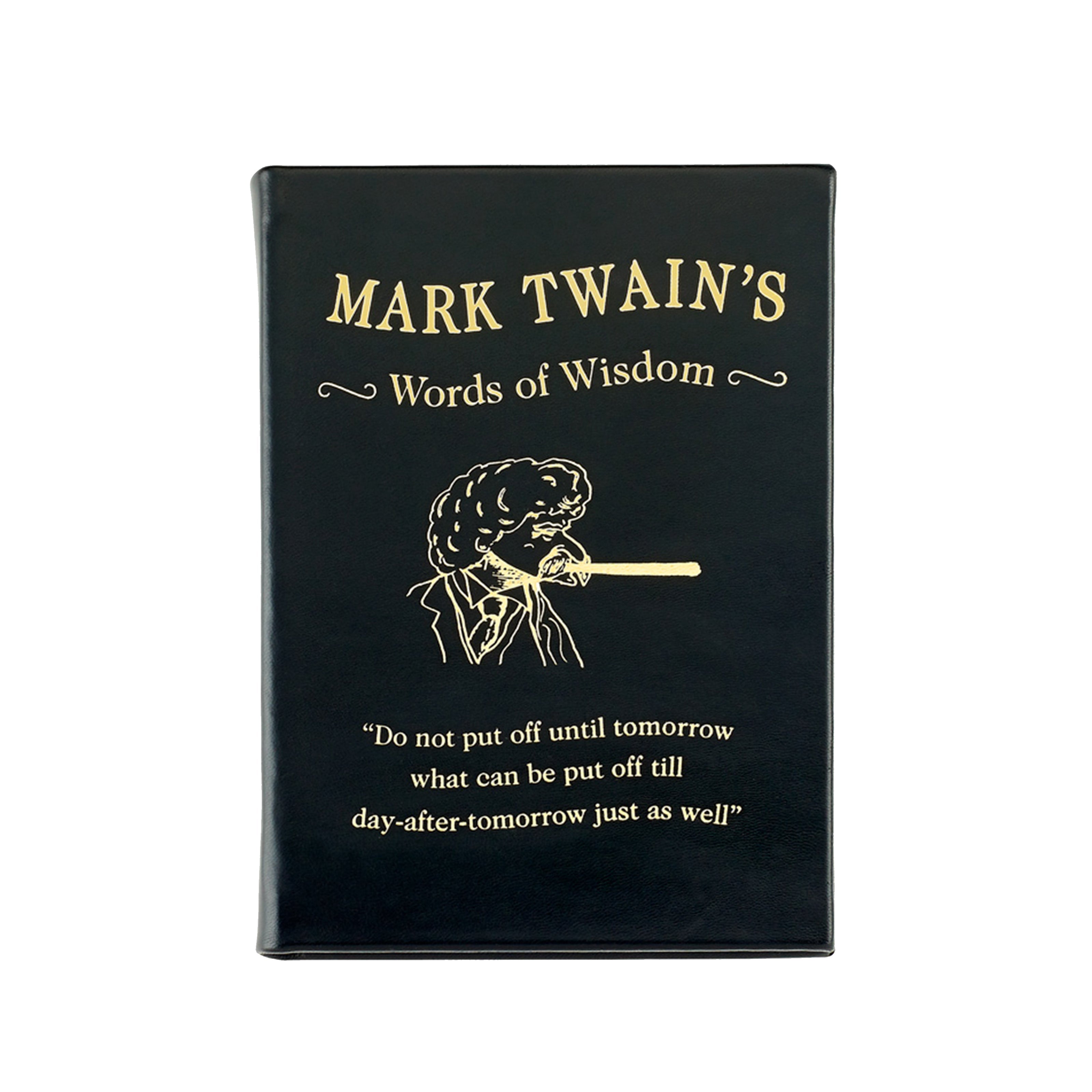 Mark Twain's Words of Wisdom in Bonded Leather