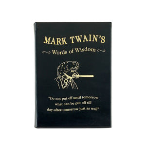 Mark Twain's Words of Wisdom in Bonded Leather