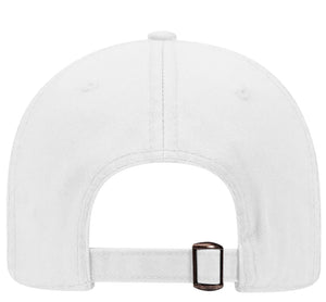 White Embroidered Cotton-Twill Adjustable Baseball Cap